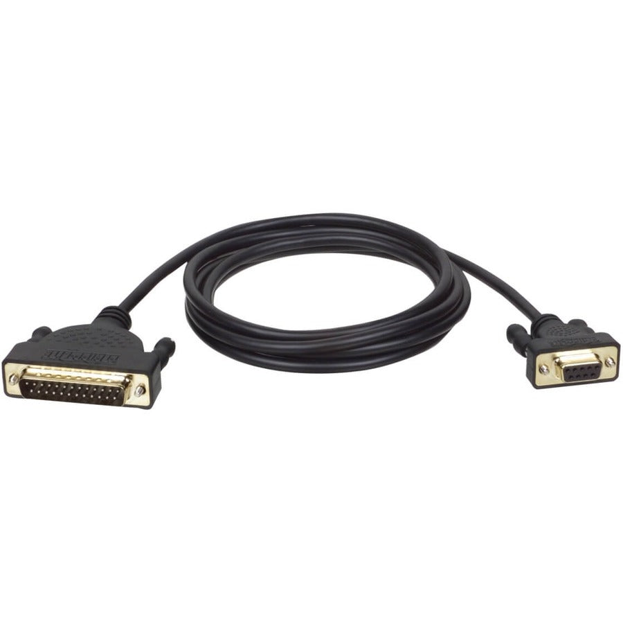 Câble modem série AT Tripp Lite 6 pieds avec connecteurs dorés DM25M vers DB9F 6' P404-006