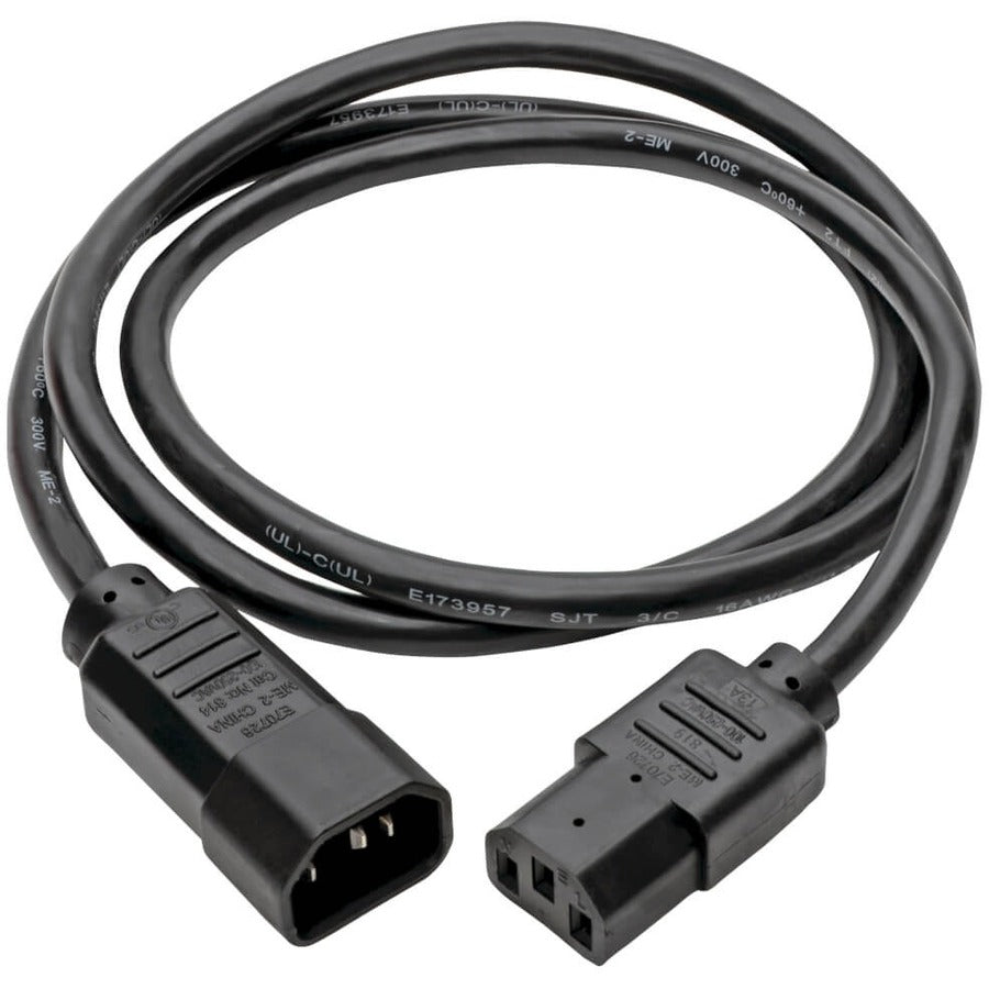 Câble d'extension de cordon d'alimentation pour ordinateur Tripp Lite 4 pieds C14 à C13 13 A 16 AWG 4' P004-004-13A