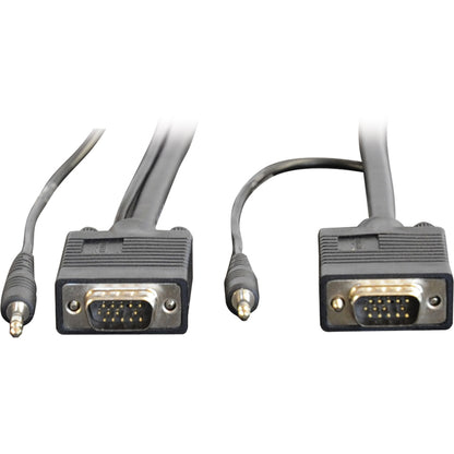 Câble coaxial VGA pour moniteur Tripp Lite 50 pieds avec audio et RVB haute résolution HD15 3,5 mm M/M 50' P504-050