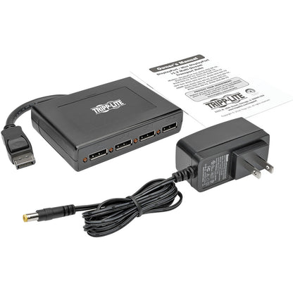 Hub de transport multiflux (MST) DisplayPort 1.2 à 4 ports Tripp Lite par Eaton, 3840 x 2160 (4K x 2K) UHD B156-004-V2