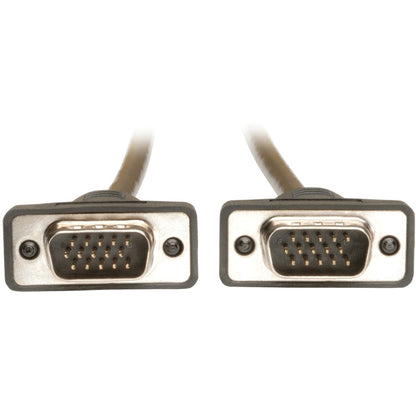 Câble coaxial VGA pour moniteur Tripp Lite 3 pieds à profil bas avec RVB haute résolution HD15 M/M 3' P502-003-SM