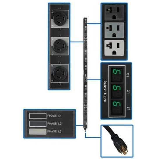 PDU triphasé avec compteur Tripp Lite par Eaton PDU3MV6L2120B