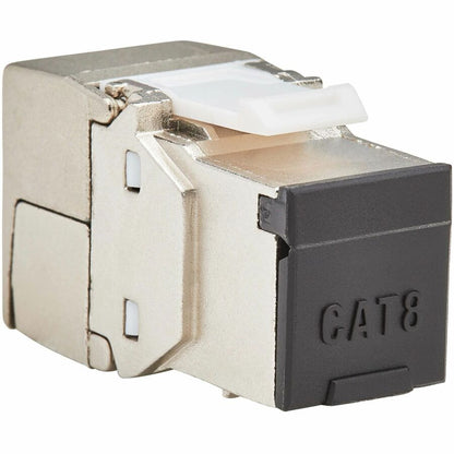 Prise Keystone sans outil blindée Cat8 STP Tripp Lite par Eaton, 568A/568B, TAA N238-SHC8-TF-1