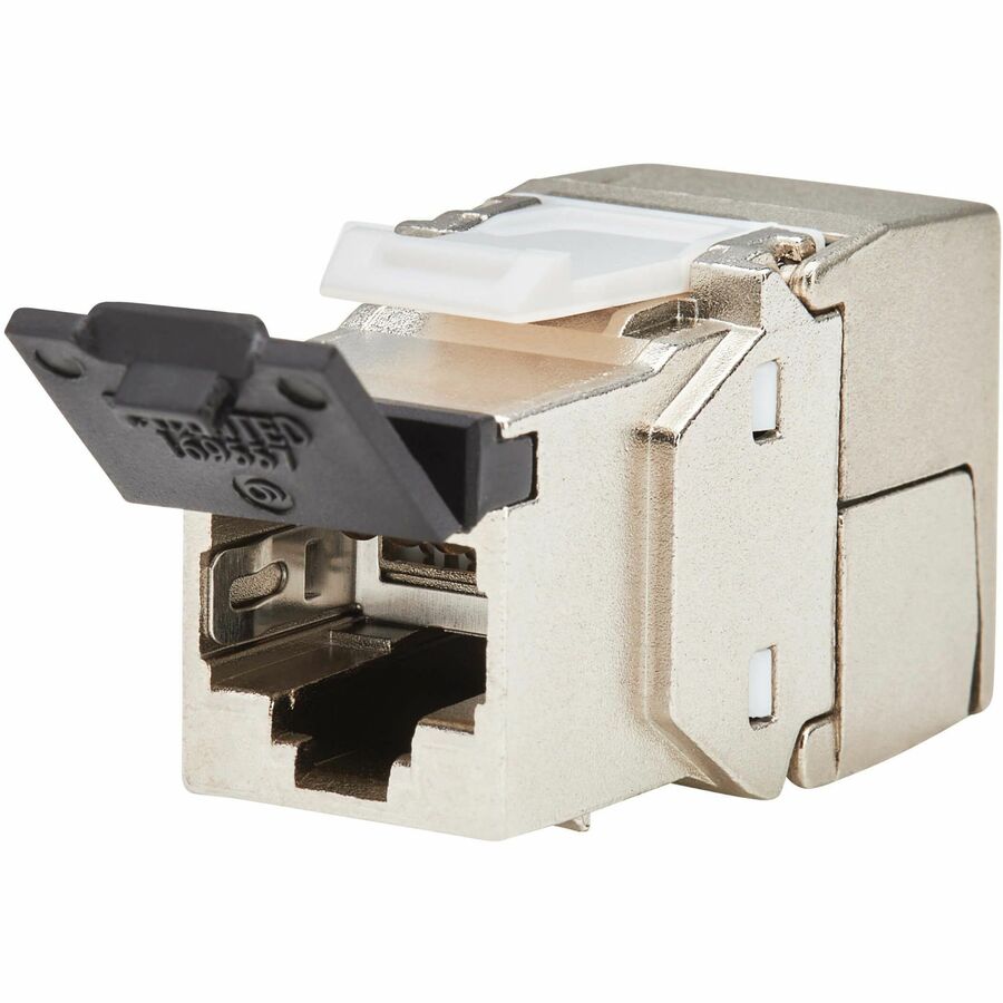 Prise Keystone sans outil blindée Cat8 STP Tripp Lite par Eaton, 568A/568B, TAA N238-SHC8-TF-1