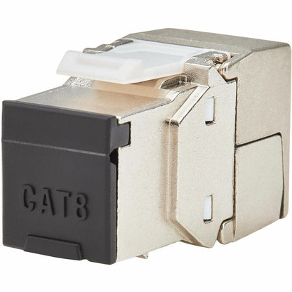 Prise Keystone sans outil blindée Cat8 STP Tripp Lite par Eaton, 568A/568B, TAA N238-SHC8-TF-1