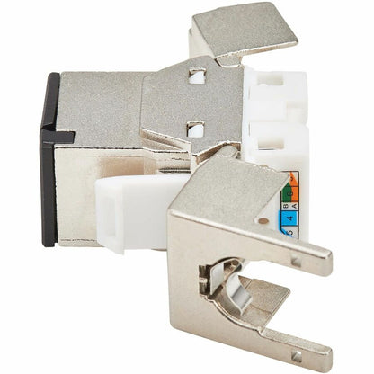 Prise Keystone sans outil blindée Cat8 STP Tripp Lite par Eaton, 568A/568B, TAA N238-SHC8-TF-1