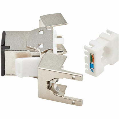 Prise Keystone sans outil blindée Cat8 STP Tripp Lite par Eaton, 568A/568B, TAA N238-SHC8-TF-1