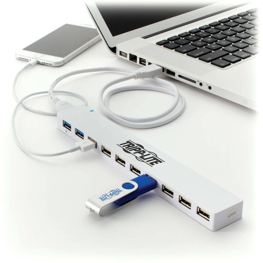 Hub combiné USB 3.0/USB 2.0 à 10 ports Tripp Lite par Eaton U360-010C-2X3 U360-010C-2X3