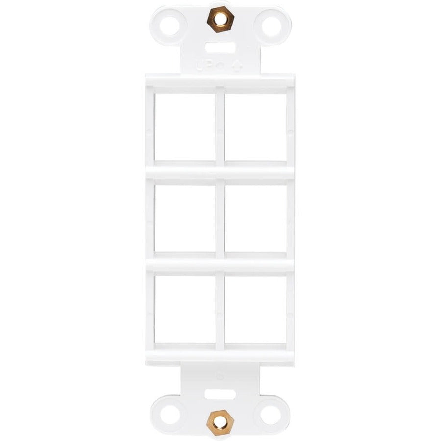 Tripp Lite by Eaton Center Plate Insert, Decora Style - Vertical, 6 Ports N042D-006V-WH