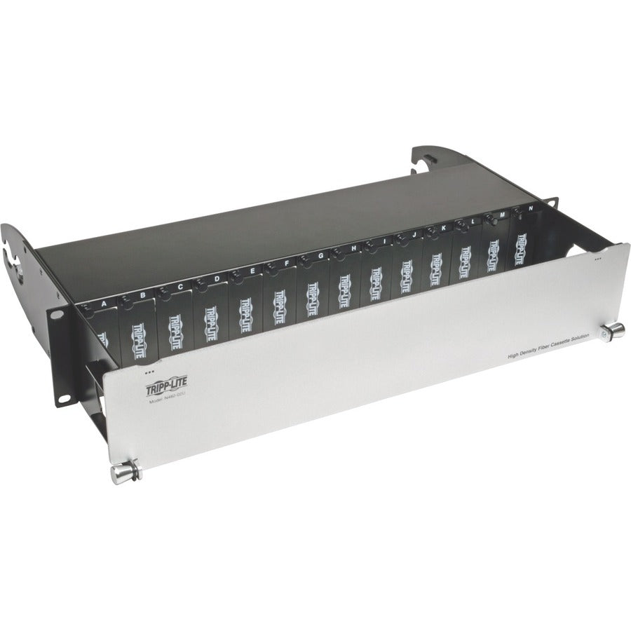 Panneau de boîtier en fibre optique à montage en rack haute densité Tripp Lite 14 cassettes 2URM N482-02U