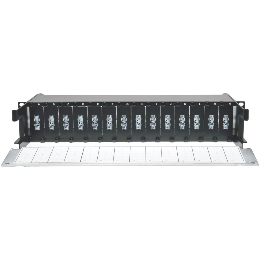 Panneau de boîtier en fibre optique à montage en rack haute densité Tripp Lite 14 cassettes 2URM N482-02U