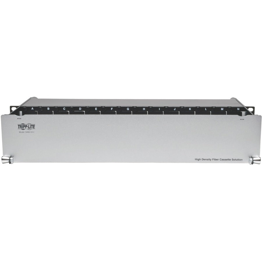 Panneau de boîtier en fibre optique à montage en rack haute densité Tripp Lite 14 cassettes 2URM N482-02U