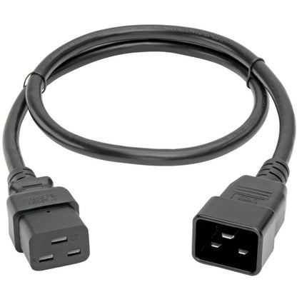Câble d'extension de cordon d'alimentation Tripp Lite 3 pieds C19 à C20 robuste 15 A 14 AWG 3' P036-003-15A