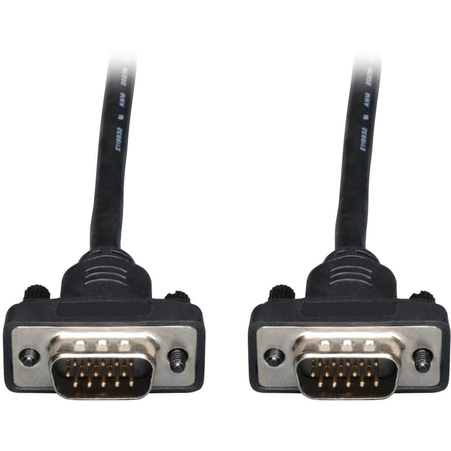 Tripp Lite 6ft VGA Coax Monitor Cable Low Profile with RGB High Resolution HD15 M/M 6' P502-006-SM