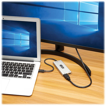 Adaptateur Thunderbolt 3 vers HDMI pour deux écrans Tripp Lite par Eaton (M/2xF) - 4K 60 Hz, 4:4:4, argent MTB3-002-HD