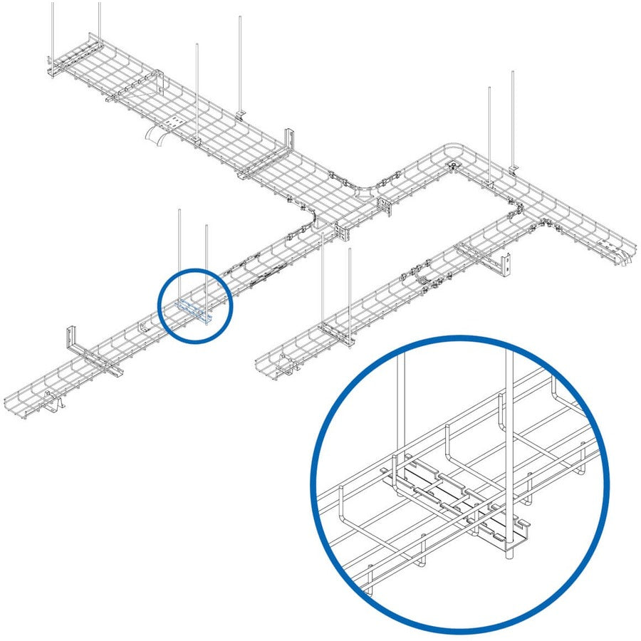 Support de montage pour chemin de câbles Tripp Lite by Eaton SRWB6CROSSBRKT - Noir SRWB6CROSSBRKT