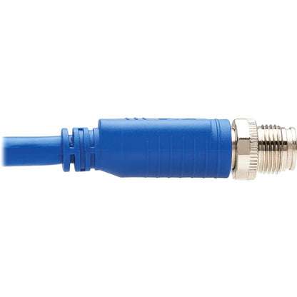 Câble Ethernet Cat6a 10G X-Code M12 Tripp Lite par Eaton NM12-6A1-05M-BL, M/M, bleu, 5 m (16,4 pi) NM12-6A1-05M-BL