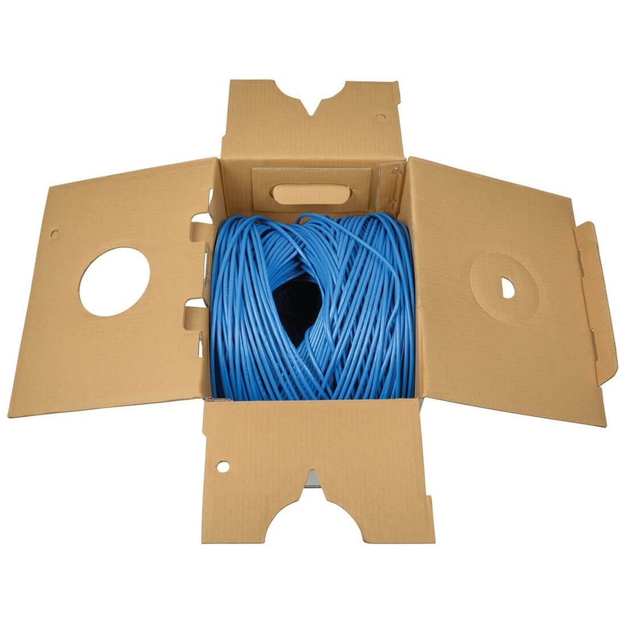 Câble PVC monobrin Cat5e 350 MHz Tripp Lite par Eaton, bleu, 1 000 pi, TAA N022-01K-BL