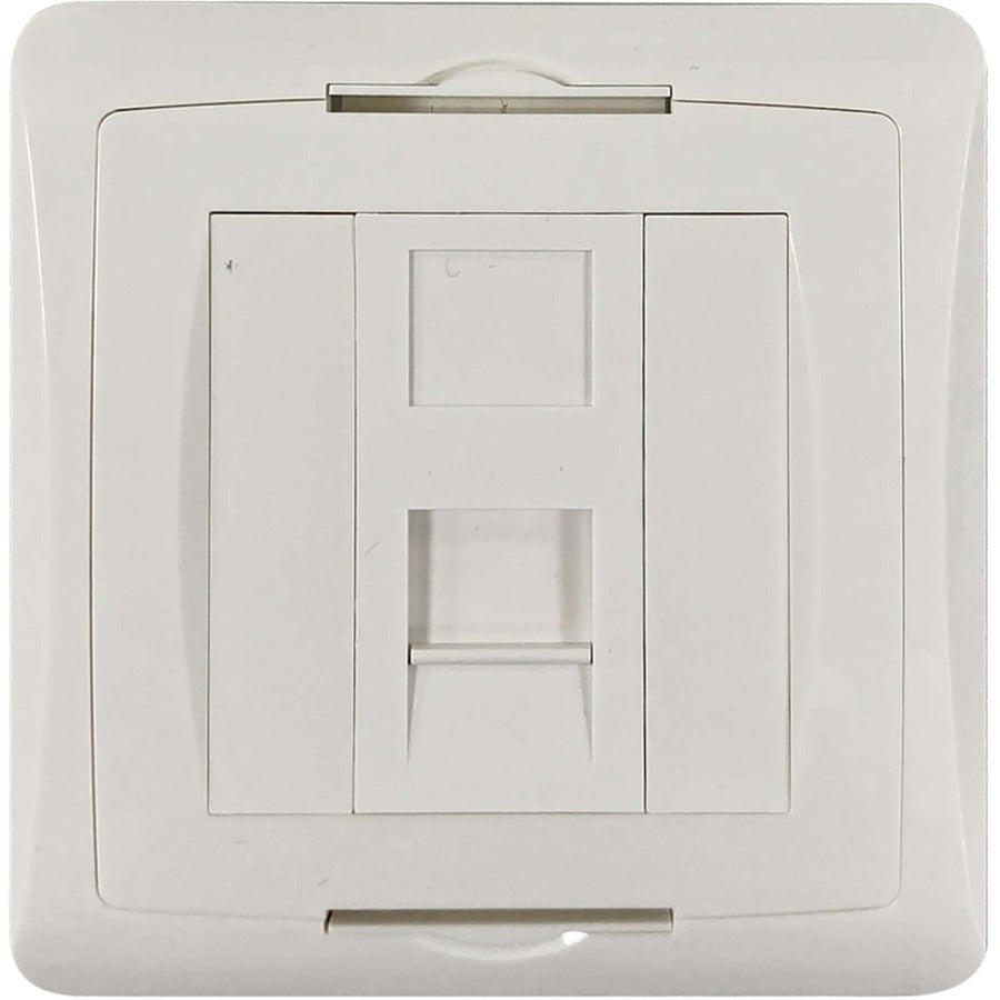 Plaque murale de style britannique à 1 port Tripp Lite by Eaton, module à obturateur non chargé, blanc N042U-WK1-S