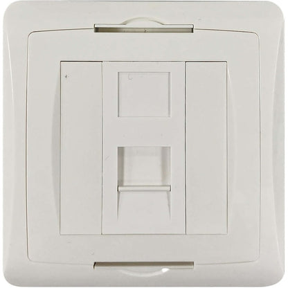 Plaque murale de style britannique à 1 port Tripp Lite by Eaton, module à obturateur non chargé, blanc N042U-WK1-S