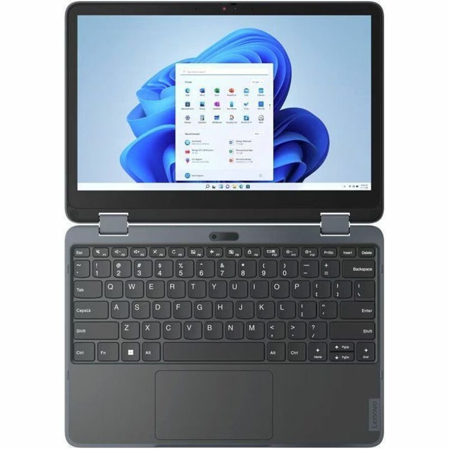 Lenovo 300w Yoga Gen 4 82VM000FUS Ordinateur portable convertible 2 en 1 à écran tactile 11,6" - HD - 1366 x 768 - Intel N100 Quad-core (4 cœurs) 800 MHz - 4 Go de RAM totale - 4 Go de mémoire embarquée - 128 Go SSD - Gris ardoise 82VM000FUS