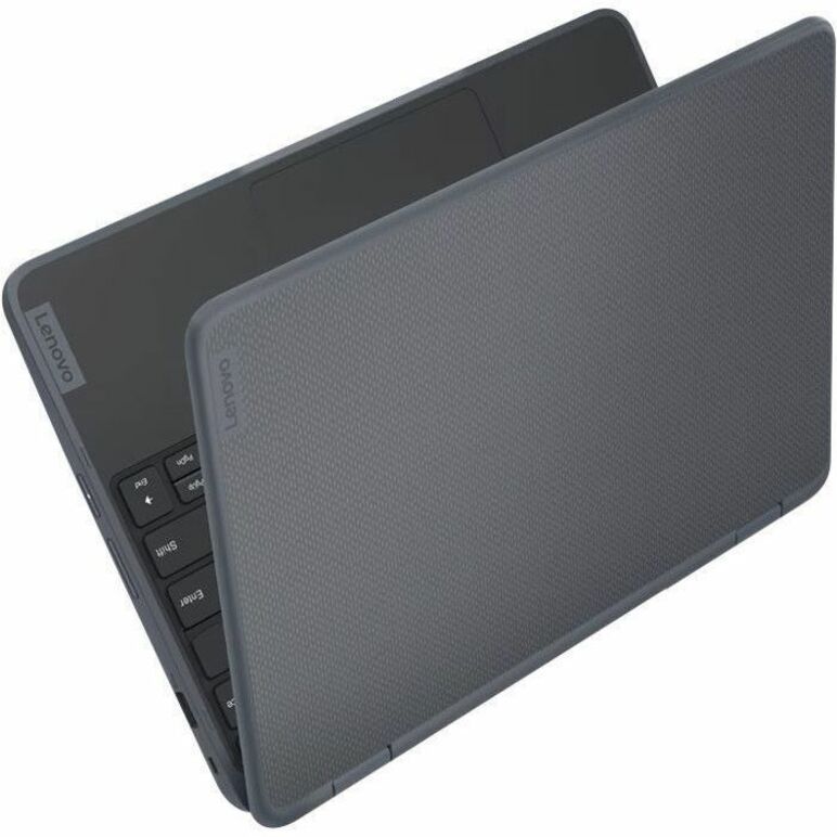 Lenovo 300w Yoga Gen 4 82VM000FUS Ordinateur portable convertible 2 en 1 à écran tactile 11,6" - HD - 1366 x 768 - Intel N100 Quad-core (4 cœurs) 800 MHz - 4 Go de RAM totale - 4 Go de mémoire embarquée - 128 Go SSD - Gris ardoise 82VM000FUS