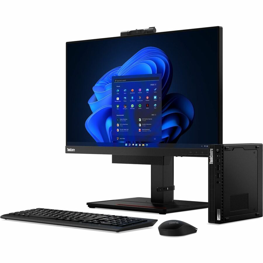 Ordinateur de bureau Lenovo ThinkCentre M90q Gen 3 11U50068US - Intel Core i5 12e génération i5-12500 Hexa-core (6 cœurs) 3 GHz - 8 Go de RAM DDR5 SDRAM - 256 Go SSD M.2 PCI Express NVMe 4.0 x4 - Minuscule - Noir 11U50068US