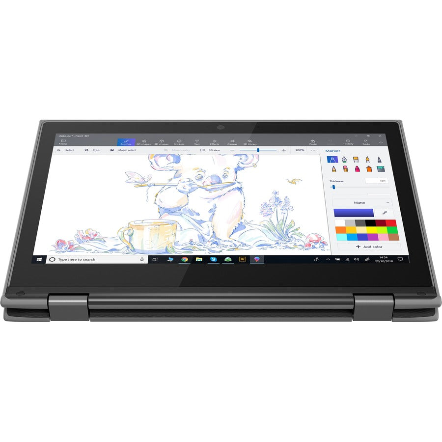Ordinateur portable 2 en 1 Lenovo 300e Windows 2e génération 81M9007EUS 11,6" à écran tactile - HD - 1366 x 768 - Intel Celeron N4120 Quad-core (4 cœurs) 1,10 GHz - 4 Go de RAM totale - SSD 128 Go - Gris 81M9007EUS