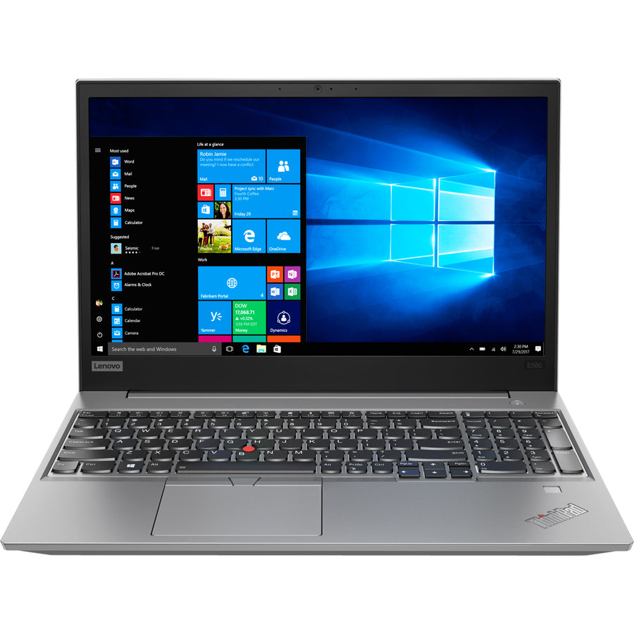 Ordinateur portable Lenovo ThinkPad E580 20KS003NUS 15,6" - 1920 x 1080 - Intel Core i7 8e génération i7-8550U Quad-core (4 cœurs) 1,80 GHz - 8 Go de RAM totale - SSD 256 Go - Argent 20KS003NUS