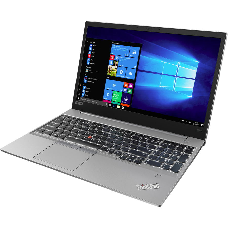 Ordinateur portable Lenovo ThinkPad E580 20KS003NUS 15,6" - 1920 x 1080 - Intel Core i7 8e génération i7-8550U Quad-core (4 cœurs) 1,80 GHz - 8 Go de RAM totale - SSD 256 Go - Argent 20KS003NUS