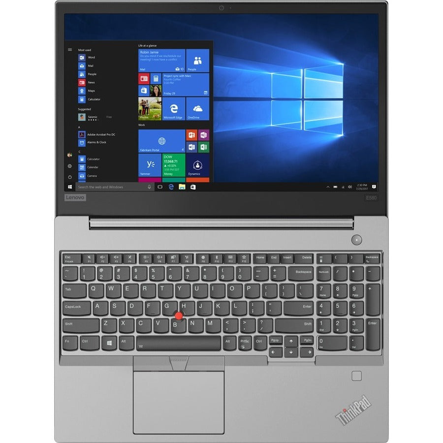 Ordinateur portable Lenovo ThinkPad E580 20KS003NUS 15,6" - 1920 x 1080 - Intel Core i7 8e génération i7-8550U Quad-core (4 cœurs) 1,80 GHz - 8 Go de RAM totale - SSD 256 Go - Argent 20KS003NUS