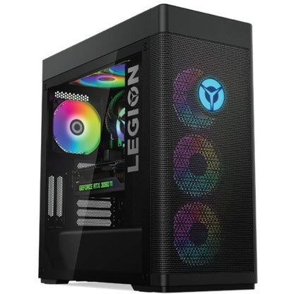 Ordinateur de bureau de jeu Lenovo Legion T7 34IAZ7 90S1000JUS - Intel Core i9 12e génération i9-12900K Hexadéca-core (16 cœurs) 3,20 GHz - 64 Go RAM DDR5 SDRAM - 2 To SSD M.2 PCI Express NVMe 4.0 x4 - Tour - Noir 90S1000JUS