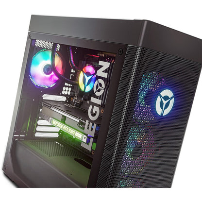 Ordinateur de bureau de jeu Lenovo Legion T7 34IAZ7 90S1000JUS - Intel Core i9 12e génération i9-12900K Hexadéca-core (16 cœurs) 3,20 GHz - 64 Go RAM DDR5 SDRAM - 2 To SSD M.2 PCI Express NVMe 4.0 x4 - Tour - Noir 90S1000JUS