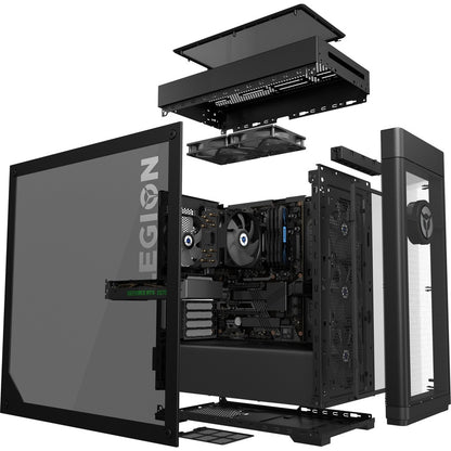 Ordinateur de bureau de jeu Lenovo Legion T7 34IAZ7 90S1000JUS - Intel Core i9 12e génération i9-12900K Hexadéca-core (16 cœurs) 3,20 GHz - 64 Go RAM DDR5 SDRAM - 2 To SSD M.2 PCI Express NVMe 4.0 x4 - Tour - Noir 90S1000JUS