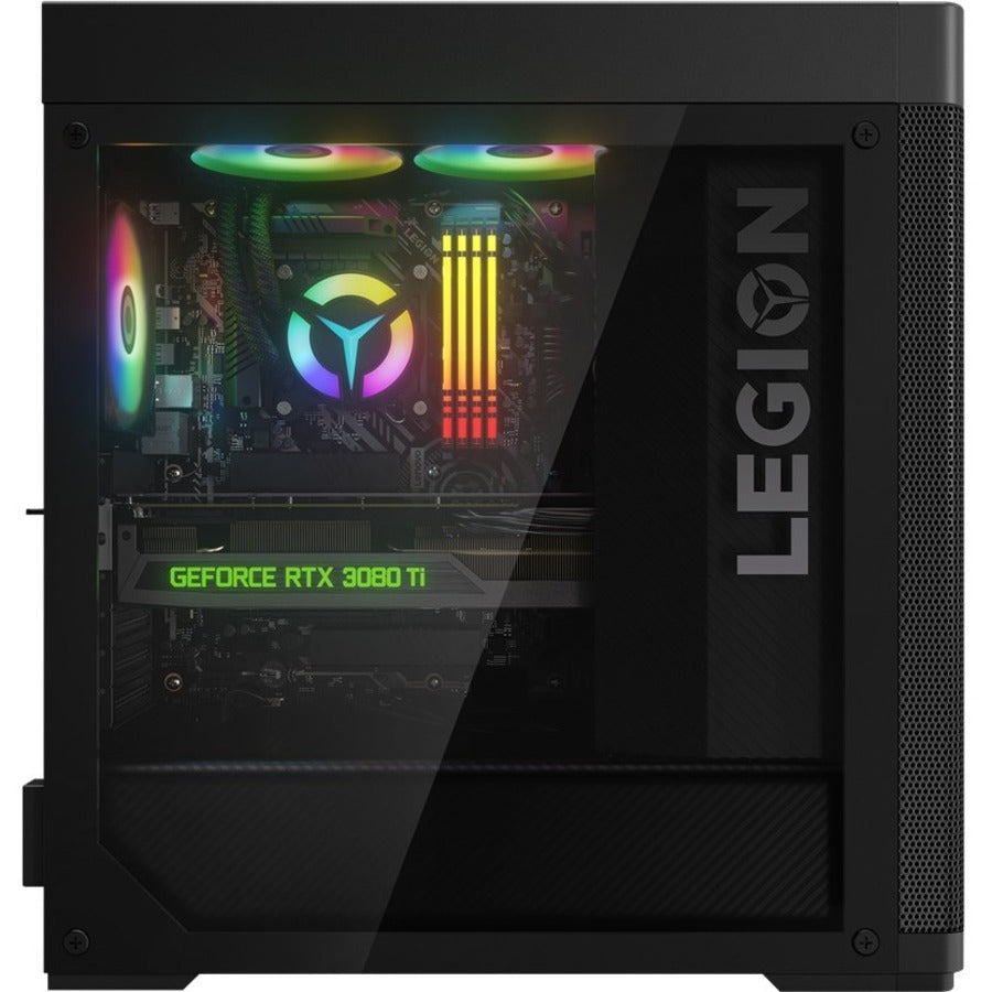 Ordinateur de bureau de jeu Lenovo Legion T7 34IAZ7 90S1000JUS - Intel Core i9 12e génération i9-12900K Hexadéca-core (16 cœurs) 3,20 GHz - 64 Go RAM DDR5 SDRAM - 2 To SSD M.2 PCI Express NVMe 4.0 x4 - Tour - Noir 90S1000JUS