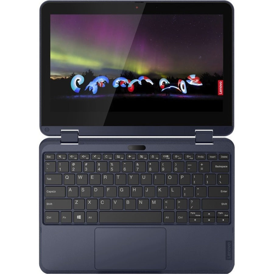 Ordinateur portable convertible 2 en 1 à écran tactile Lenovo 500w Gen 3 82J3000LUS 11,6" - HD - 1366 x 768 - Intel Pentium Silver N6000 Quad-core (4 cœurs) 1,10 GHz - 4 Go de RAM totale - 4 Go de mémoire embarquée - 128 Go de SSD - Abyss Blue 82J3000LUS