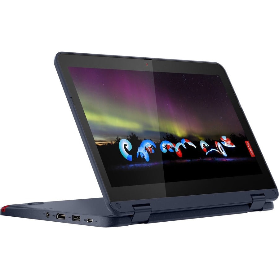 Ordinateur portable convertible 2 en 1 à écran tactile Lenovo 500w Gen 3 82J3000LCF 11,6" - HD - 1366 x 768 - Intel Pentium Silver N6000 Quad-core (4 cœurs) 1,10 GHz - 4 Go de RAM totale - SSD 128 Go - Bleu abysse 82J3000LCF