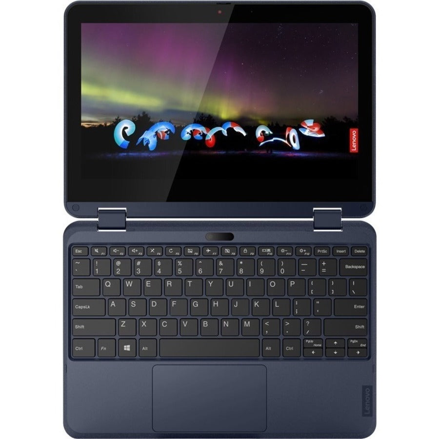 Ordinateur portable convertible 2 en 1 à écran tactile Lenovo 500w Gen 3 82J3000LCF 11,6" - HD - 1366 x 768 - Intel Pentium Silver N6000 Quad-core (4 cœurs) 1,10 GHz - 4 Go de RAM totale - SSD 128 Go - Bleu abysse 82J3000LCF