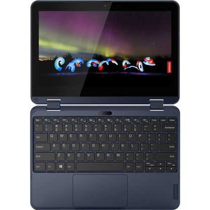 Ordinateur portable convertible 2 en 1 à écran tactile Lenovo 500w Gen 3 82J3000LCF 11,6" - HD - 1366 x 768 - Intel Pentium Silver N6000 Quad-core (4 cœurs) 1,10 GHz - 4 Go de RAM totale - SSD 128 Go - Bleu abysse 82J3000LCF