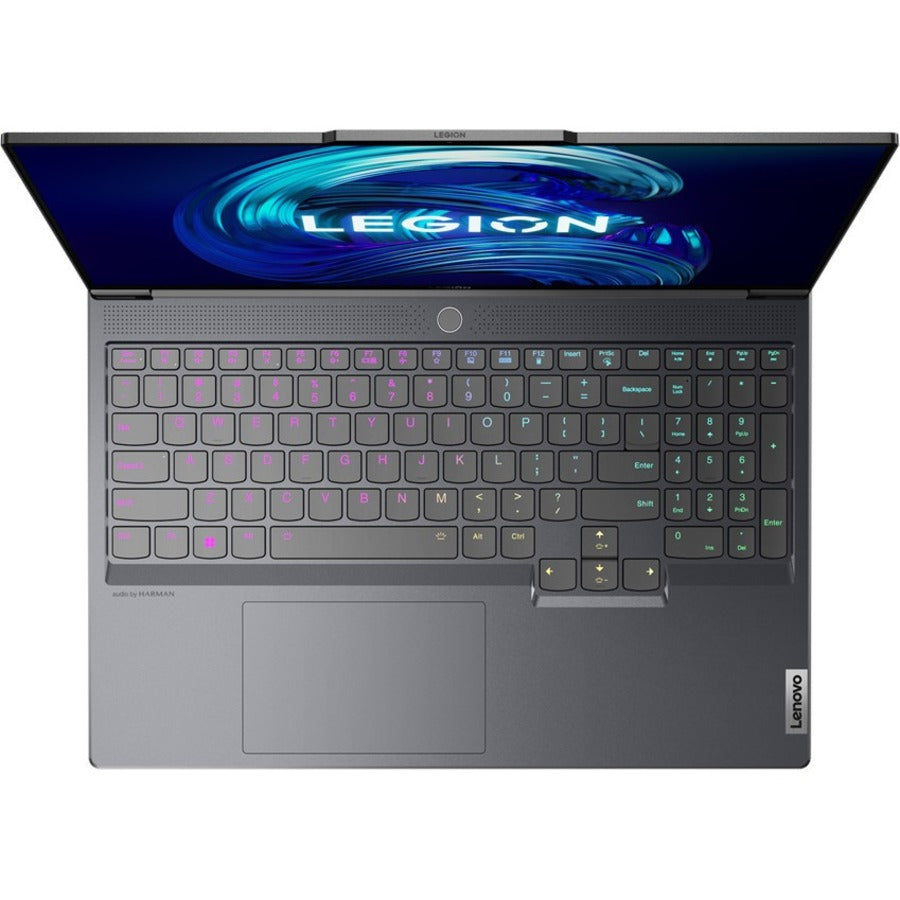 Ordinateur portable de jeu Lenovo Legion 7 16IAX7 82TD0008US 16" - WQXGA - 2560 x 1600 - Intel Core i9 12e génération i9-12900HX Hexadéca-core (16 cœurs) 2,30 GHz - 32 Go de RAM totale - SSD 2 To - Gris orage, noir 82TD0008US