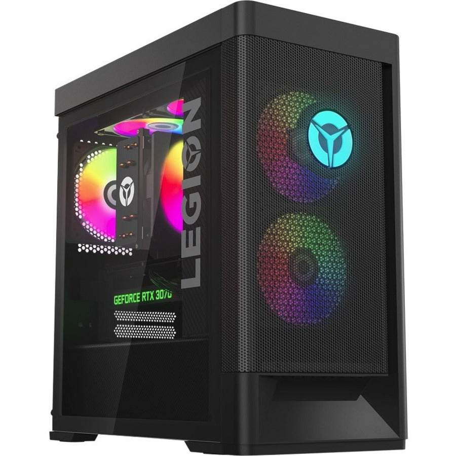 Ordinateur de bureau de jeu Lenovo Legion T5 26IAB7 90SU001BUS - Intel Core i7 12e génération i7-12700 Dodeca-core (12 cœurs) 2,10 GHz - 16 Go RAM DDR5 SDRAM - 1 To SSD M.2 PCI Express NVMe 4.0 x4 - Tour - Noir 90SU001BUS
