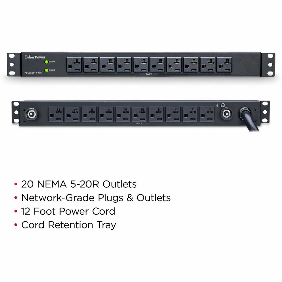 PDU CyberPower Basic PDU30BT10F10R 20 prises PDU30BT10F10R