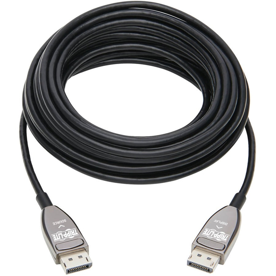 Câble optique actif à fibre optique DisplayPort Tripp Lite by Eaton P580F3-10M-8K6, M/M, noir, 10 m (33 pi) P580F3-10M-8K6