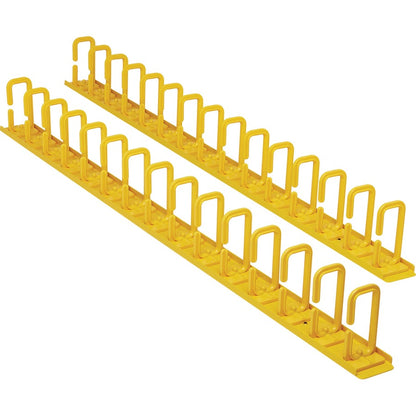 Gestionnaire de câbles vertical Tripp Lite par Eaton - Anneaux flexibles, jaune, 6 pi (1,8 m) SRCABLERINGVRTF