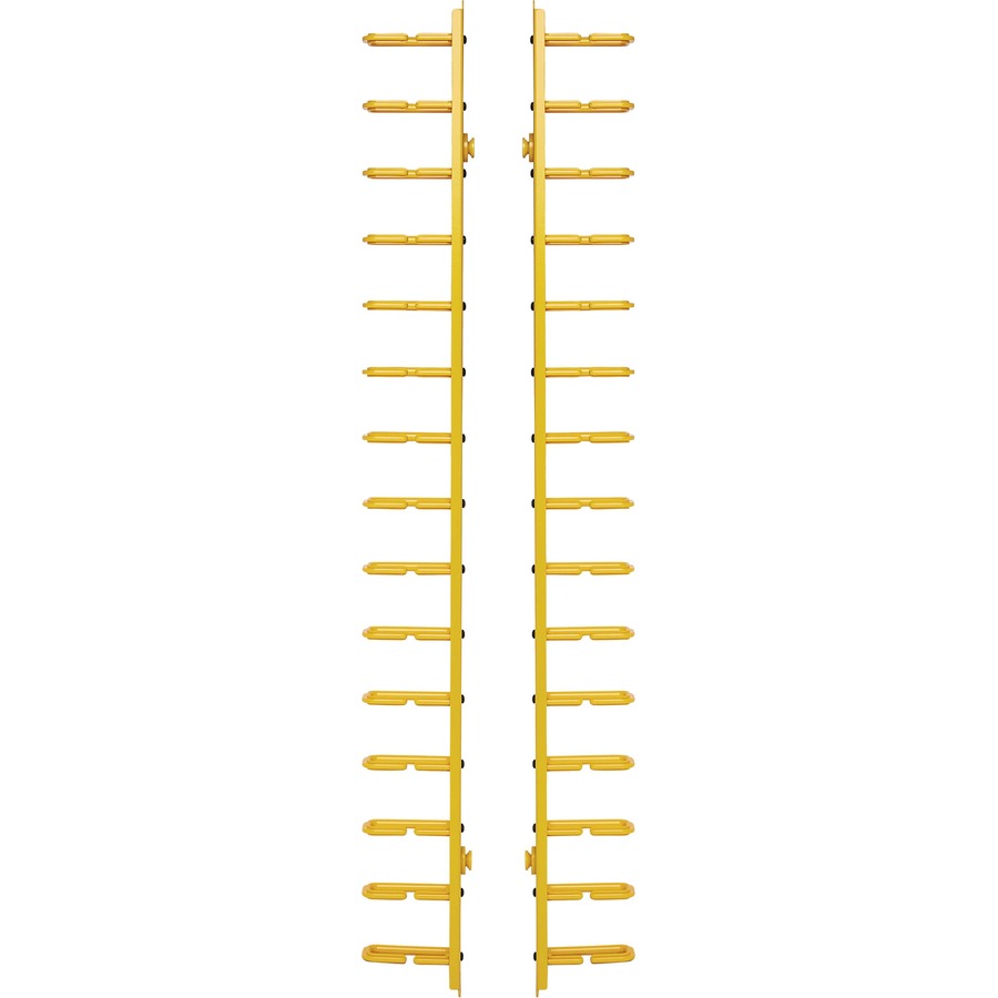 Gestionnaire de câbles vertical Tripp Lite par Eaton - Anneaux flexibles, jaune, 6 pi (1,8 m) SRCABLERINGVRTF