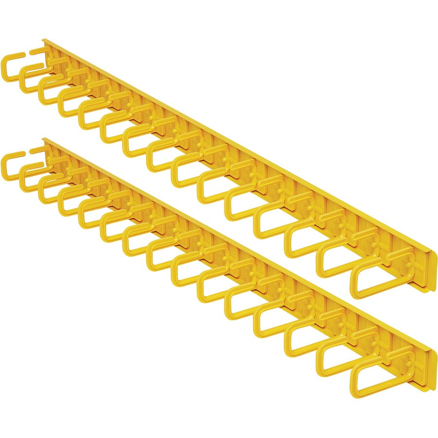 Gestionnaire de câbles vertical Tripp Lite par Eaton - Anneaux flexibles, jaune, 6 pi (1,8 m) SRCABLERINGVRTF