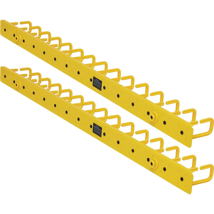 Gestionnaire de câbles vertical Tripp Lite par Eaton - Anneaux flexibles, jaune, 6 pi (1,8 m) SRCABLERINGVRTF