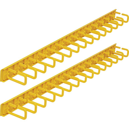 Gestionnaire de câbles vertical Tripp Lite par Eaton - Anneaux flexibles, jaune, 6 pi (1,8 m) SRCABLERINGVRTF