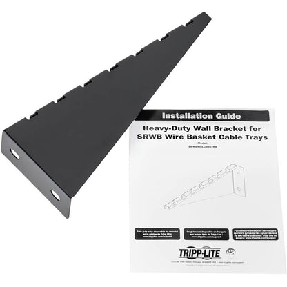 Tripp Lite by Eaton SmartRack SRWBWALLBRKTHD Mounting Bracket for Cable Tray - Black SRWBWALLBRKTHD