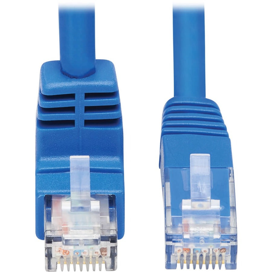 Câble de raccordement UTP Cat6 coudé vers le bas Tripp Lite par Eaton N204-020-BL-DN - 20 pi, M/M, bleu N204-020-BL-DN